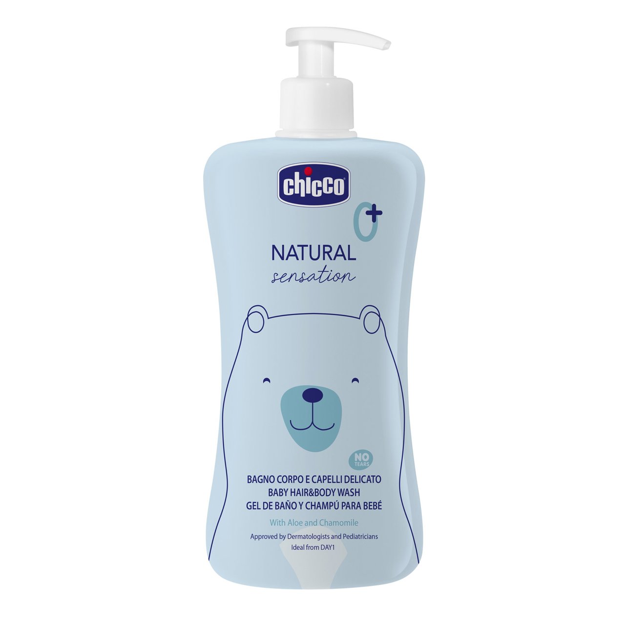 Средство для мытья волос и тела без слез Chicco Natural Sensation 500 мл 1 Средство для мытья волос и тела без слез Chicco Natural Sensation 500 мл