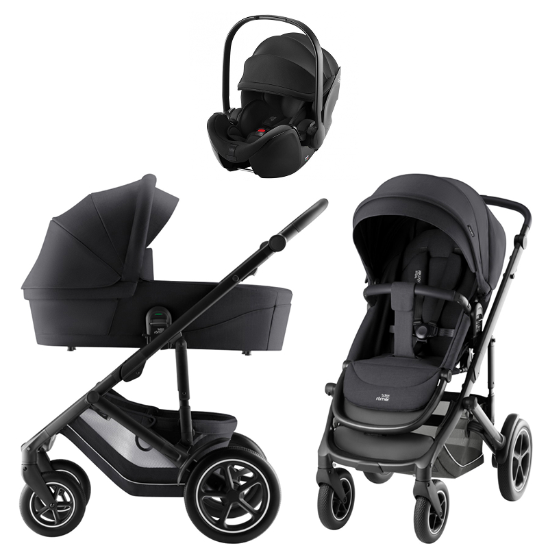 Комплект 3в1 Britax Roemer коляска SMILE 5Z STYLE + автокресло BABY-SAFE CORE Space Black 1