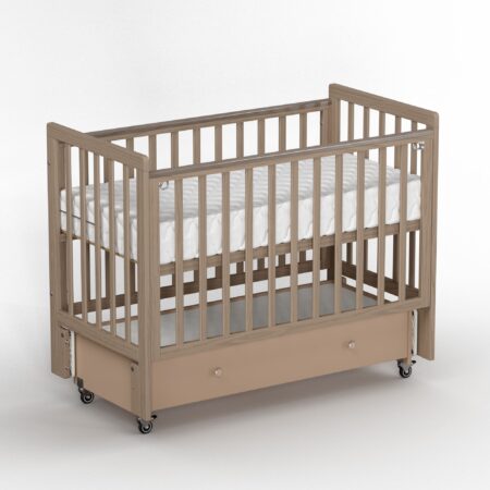 Кроватка Antemi Classic Sleep Premium с маятником и ящиком 12060