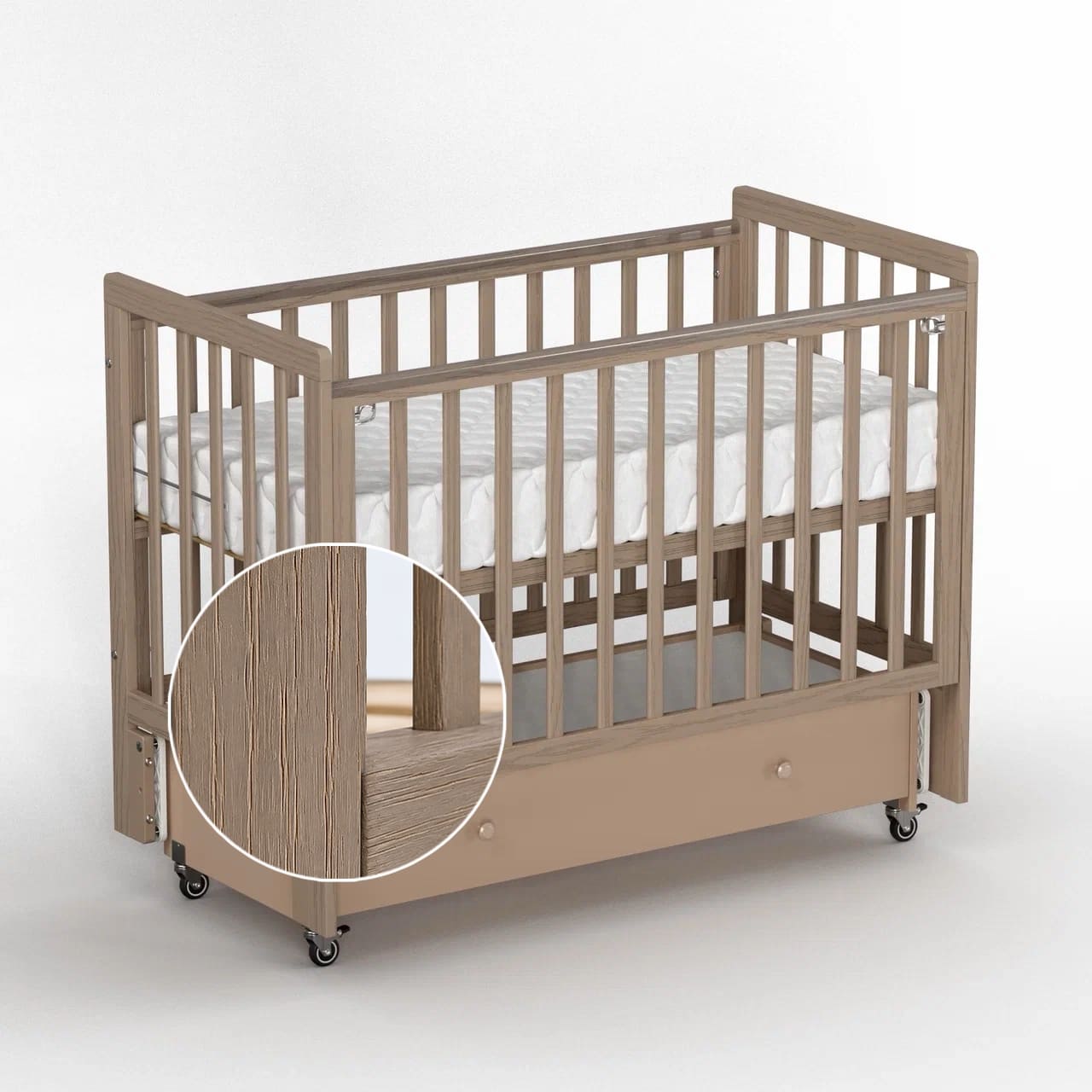 Кроватка Antemi Classic Sleep Premium с маятником и ящиком 120*60 2 Кроватка Antemi Classic Sleep Premium с маятником и ящиком 12060