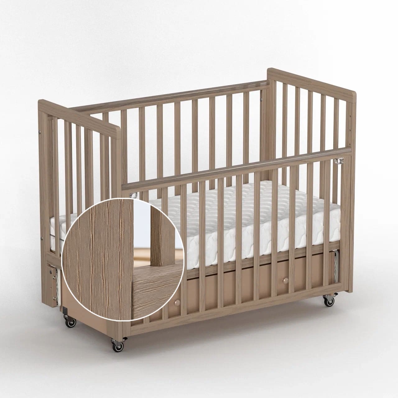Кроватка Antemi Classic Sleep Premium с маятником и ящиком 120*60 8 Кроватка Antemi Classic Sleep Premium с маятником и ящиком 12060