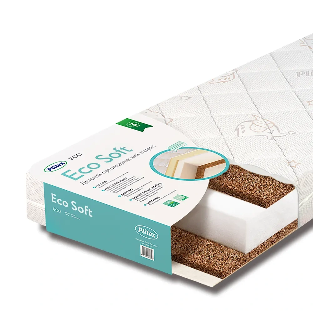 qulqr46jofrkk6hmj87ewuyyc9ltt1er Матрас в кроватку PLITEX Eco Soft 119х60х12 1